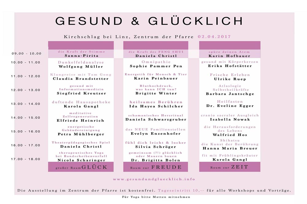 Gesund und Glücklich 2017 - Programm